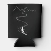 Sneeuwskismen in de bergen blikjeskoeler (Voorkant)