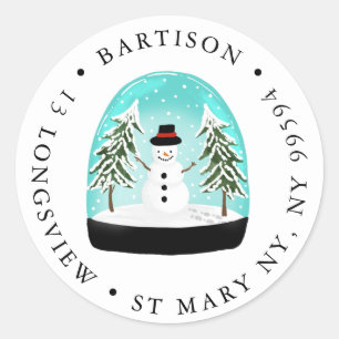 sneeuwsneeuwsneeuwsneeuwbedrijf Classic Ronde Stic Sticker