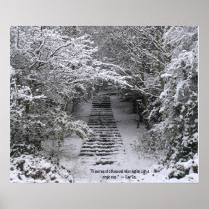 Sneeuwstappen Poster