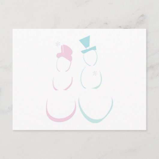 Sneeuwstel in Icy Pink en Blue Briefkaart (Voorkant)
