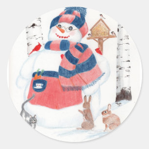 Sneeuwsticker Ronde Sticker