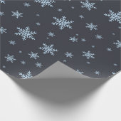 Sneeuwstorm bij nacht cadeaupapier (Hoek)