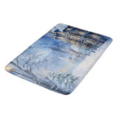 sneeuwstorm in de nacht badmat (Gekanteld)