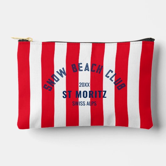 Sneeuwstrandclub Red Cabana Stripe Winter Etui (Voorkant)
