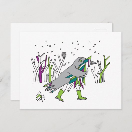 Sneeuwtijd Briefkaart (Voorkant / Achterkant)