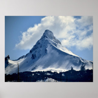 Sneeuwtop in Zijlicht Poster