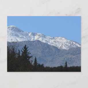 Sneeuwtoppen Briefkaart van witte bergen