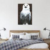 Sneeuwuil 24x36 (60x90cm) waccnm canvas afdruk (Insitu (Slaapkamer))