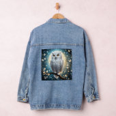 Sneeuwuil en maan met fonkeling, denim jacket (Hangar)