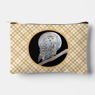 Sneeuwuil en Maan Schilderen Originele Wild Bird A Etui