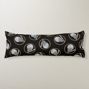 Sneeuwuil en Maan Schilderen Originele Wild Bird A Lichaamskussen