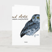 Sneeuwuil in de avondschaduwen kaart (Achterkant)