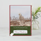 Sneeuwuil Kerstkaart (Staand voorkant)