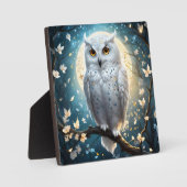 Sneeuwuil met fonkeling, fotoplaat (Voorkant)