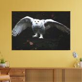 Sneeuwuil met open vleugels 60x40 (150x100cm) wacc canvas afdruk (Insitu (Woonkamer))
