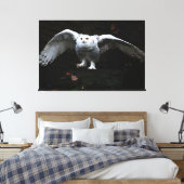 Sneeuwuil met open vleugels 60x40 (150x100cm) wacc canvas afdruk (Insitu (Slaapkamer))