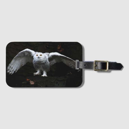 Sneeuwuil met open vleugels BC LTCNA Bagagelabel (Voorkant (horizontaal))