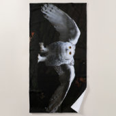 Sneeuwuil met open vleugels btcnm strandlaken (Voorkant)