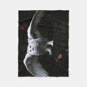 Sneeuwuil met open vleugels fbcnm fleece deken (Voorkant)