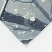 Sneeuwuil neergestreken op Snowy Branch Fleece Deken (Hoek)