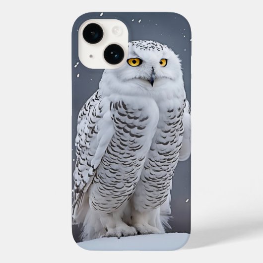 Sneeuwuil op sneeuw Case-Mate iPhone case (Achterkant)