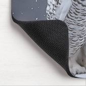 Sneeuwuil op sneeuw muismat (Hoek)