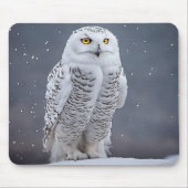 Sneeuwuil op sneeuw muismat (Voorkant)