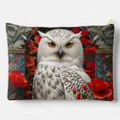 Sneeuwuil Rode Klaprozen Bloemen Etui (Achterkant)