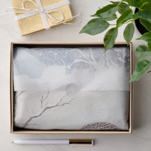 Sneeuwuil Waterverf Decoupage Tissuepapier (Geschenk)