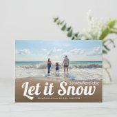 Sneeuwvakantie met kerstmis kaart (Staand voorkant)