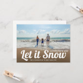 Sneeuwvakantie met kerstmis kaart (Voorkant / Achterkant in situ)