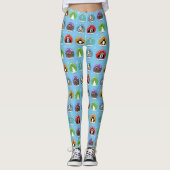 Sneeuwvakantie Wereldbollen Leggings (Voorkant)