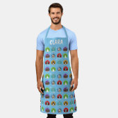 Sneeuwvakantie Wereldbollen Schort (Gedragen)