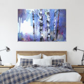 Sneeuwval in de betoverde berk canvas afdruk (Insitu (Slaapkamer))