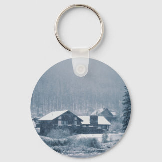 Sneeuwval in de Sleutelhangers van de aspen