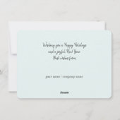 Sneeuwval in het winterbos feestdagenkaart (Achterkant)