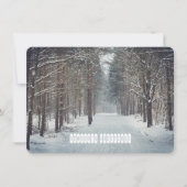 Sneeuwval in het winterbos feestdagenkaart (Voorkant)