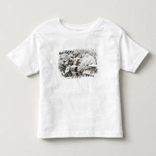 Sneeuwval in Portland Japanese Garden, 2 Kinder Shirts