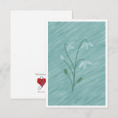 Sneeuwval (januari) Wenskaart Bedankkaart (Voorkant / Achterkant)