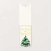 Sneeuwval Kerstboom Groeten Kaarten (Buitenkant ongevouwen)