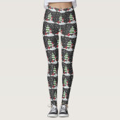 Sneeuwval op kardinaal-, neushoorn- en pijnbomen leggings (Voorkant)