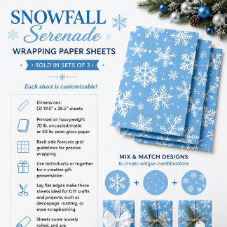 Sneeuwval Serenade Inpakpapier Vel