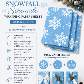 Sneeuwval Serenade Inpakpapier Vel