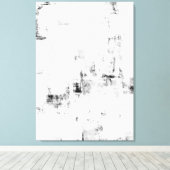 'Sneeuwval' Zwart-wit Abstracte kunst Canvas Afdruk (Insitu (Houten vloer))