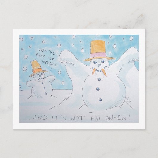 Sneeuwvampier man briefkaart (Voorkant)