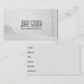 Sneeuwverwijdering Blizzard Winter Whiteout Weer Visitekaartje (Voorkant / Achterkant)