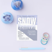 Sneeuwverwijdering door  Sjabloon Flyer (Enkel)