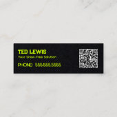Sneeuwverwijdering QR-code Mini Visitekaartje (Achterkant)