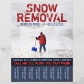Sneeuwverwijdering. Sneeuwploeg.CustomTear-blad Flyer (Voorkant)