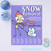 Sneeuwverwijdering tijdens het ploegen flyer (Enkel)